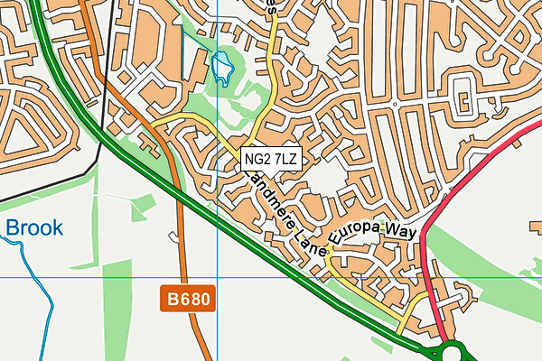 NG2 7LZ map - OS VectorMap District (Ordnance Survey)