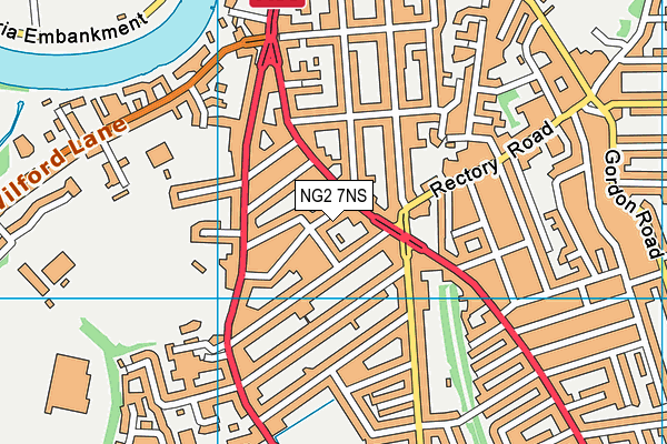 NG2 7NS map - OS VectorMap District (Ordnance Survey)