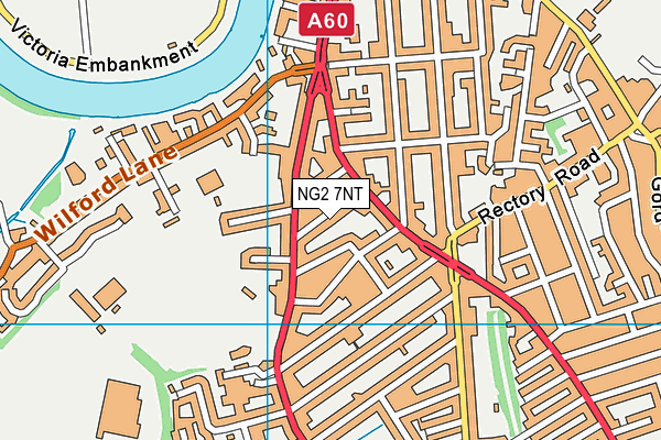 NG2 7NT map - OS VectorMap District (Ordnance Survey)