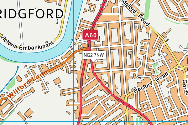 NG2 7NW map - OS VectorMap District (Ordnance Survey)