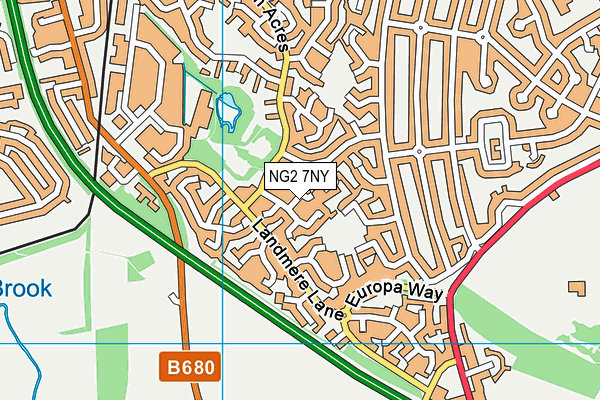 NG2 7NY map - OS VectorMap District (Ordnance Survey)