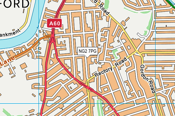 NG2 7PG map - OS VectorMap District (Ordnance Survey)