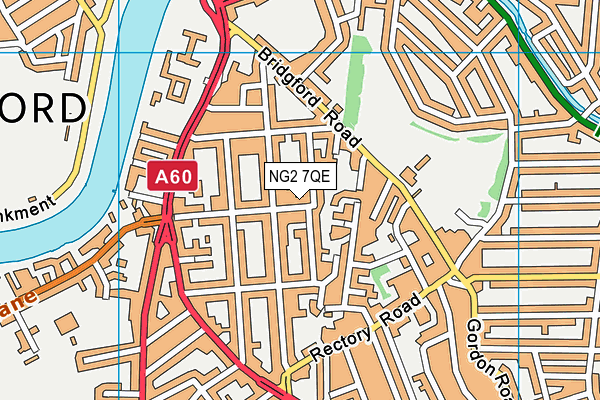 NG2 7QE map - OS VectorMap District (Ordnance Survey)