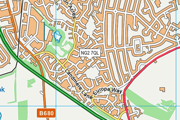 NG2 7QL map - OS VectorMap District (Ordnance Survey)