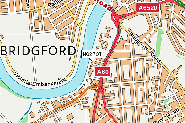 NG2 7QT map - OS VectorMap District (Ordnance Survey)