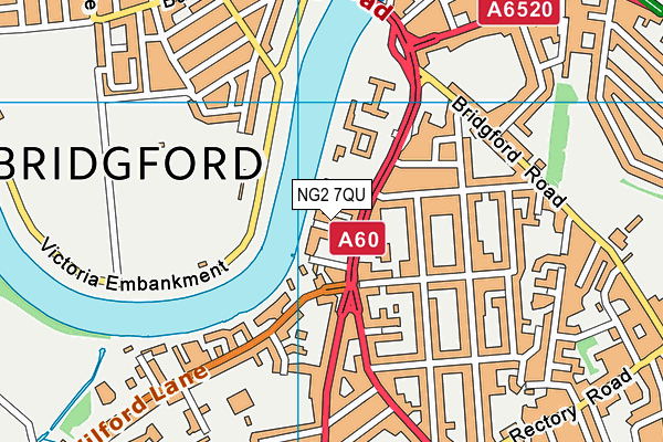 NG2 7QU map - OS VectorMap District (Ordnance Survey)