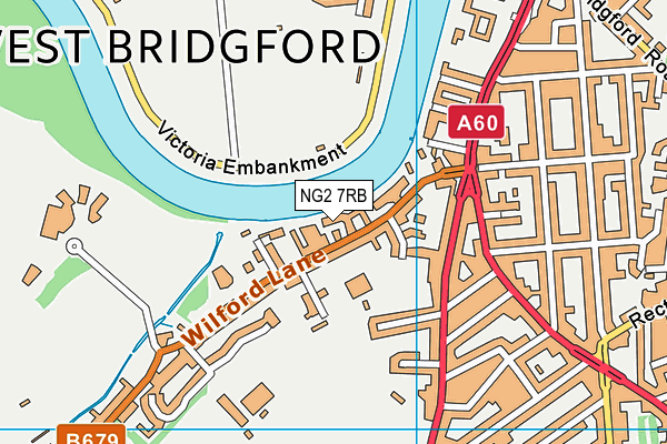 NG2 7RB map - OS VectorMap District (Ordnance Survey)