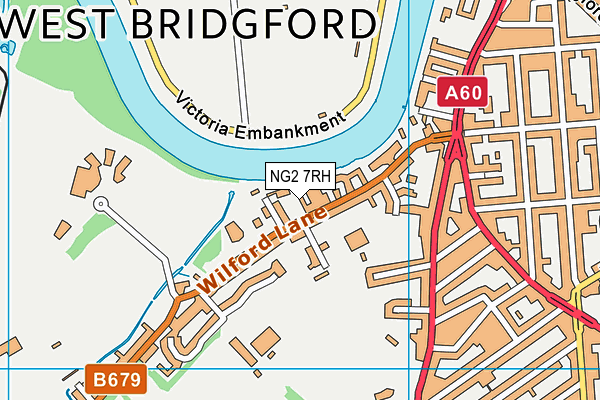 NG2 7RH map - OS VectorMap District (Ordnance Survey)