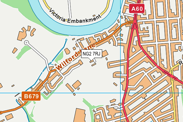 NG2 7RJ map - OS VectorMap District (Ordnance Survey)