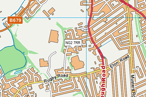 NG2 7RR map - OS VectorMap District (Ordnance Survey)