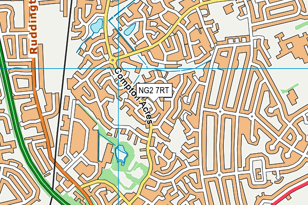 NG2 7RT map - OS VectorMap District (Ordnance Survey)