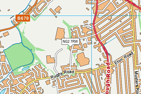 NG2 7RW map - OS VectorMap District (Ordnance Survey)