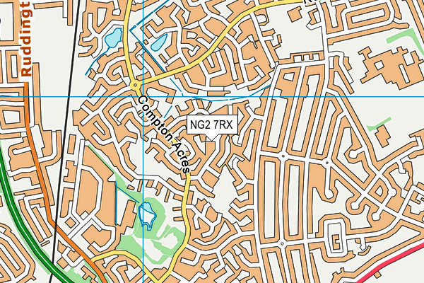 NG2 7RX map - OS VectorMap District (Ordnance Survey)