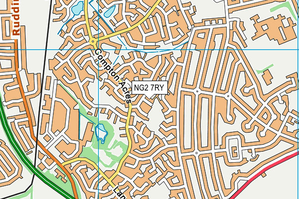 NG2 7RY map - OS VectorMap District (Ordnance Survey)