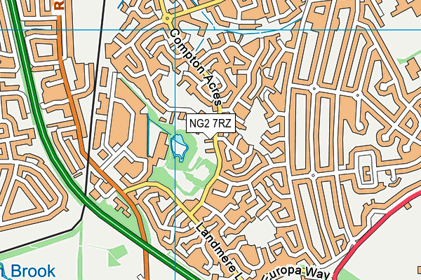 NG2 7RZ map - OS VectorMap District (Ordnance Survey)