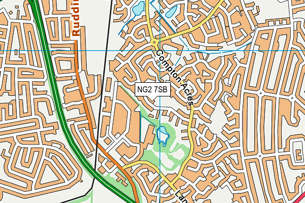 NG2 7SB map - OS VectorMap District (Ordnance Survey)