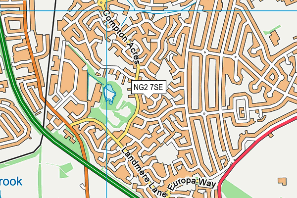 NG2 7SE map - OS VectorMap District (Ordnance Survey)