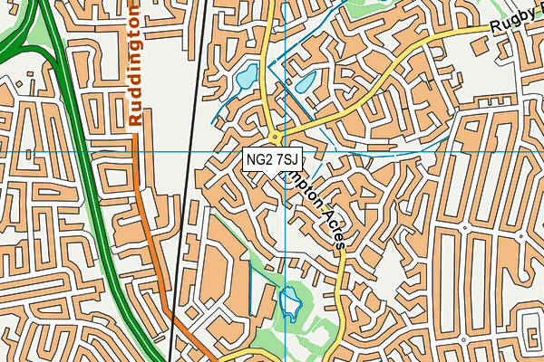 NG2 7SJ map - OS VectorMap District (Ordnance Survey)