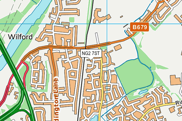 NG2 7ST map - OS VectorMap District (Ordnance Survey)