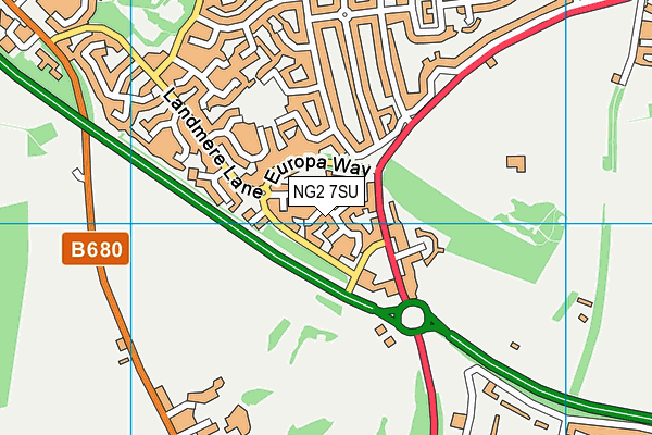 NG2 7SU map - OS VectorMap District (Ordnance Survey)