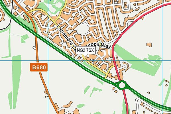 NG2 7SX map - OS VectorMap District (Ordnance Survey)