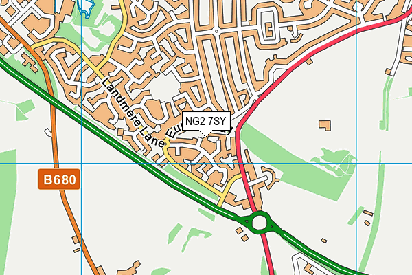 NG2 7SY map - OS VectorMap District (Ordnance Survey)