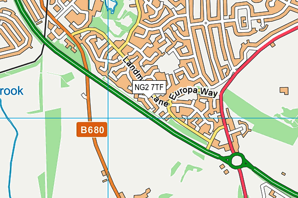 NG2 7TF map - OS VectorMap District (Ordnance Survey)