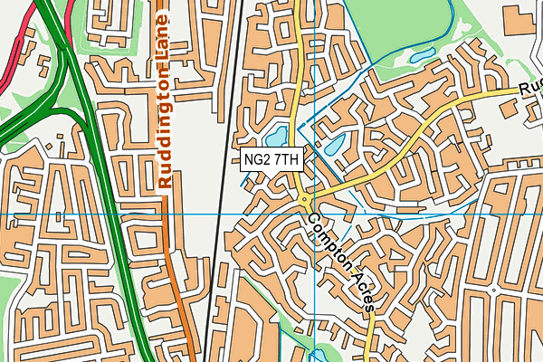 NG2 7TH map - OS VectorMap District (Ordnance Survey)