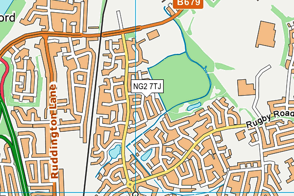 NG2 7TJ map - OS VectorMap District (Ordnance Survey)