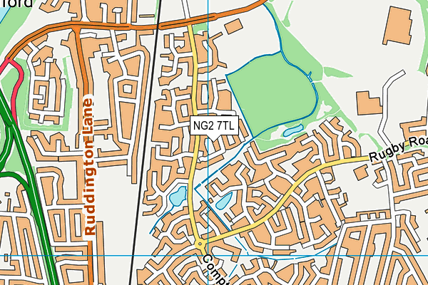 NG2 7TL map - OS VectorMap District (Ordnance Survey)