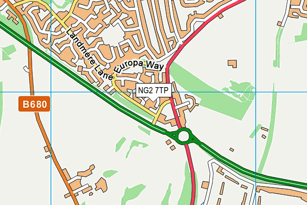 NG2 7TP map - OS VectorMap District (Ordnance Survey)