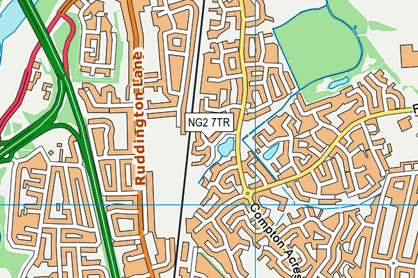 NG2 7TR map - OS VectorMap District (Ordnance Survey)