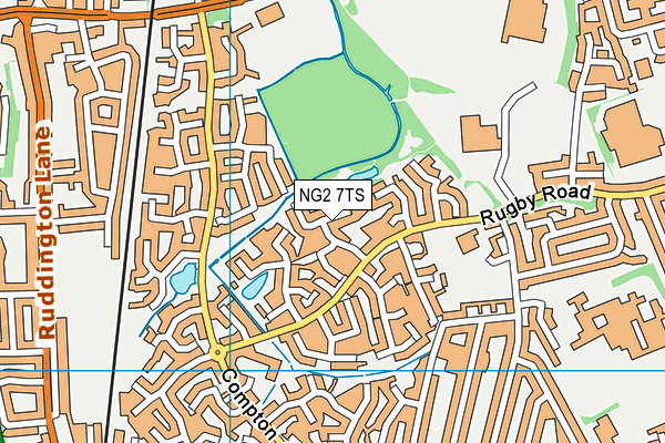 NG2 7TS map - OS VectorMap District (Ordnance Survey)