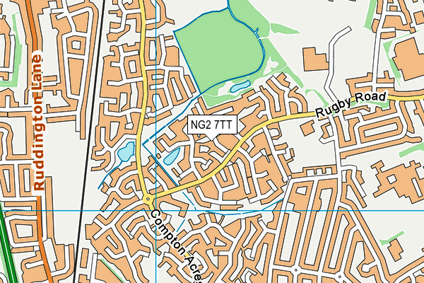 NG2 7TT map - OS VectorMap District (Ordnance Survey)