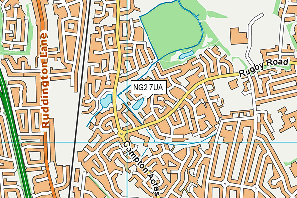 NG2 7UA map - OS VectorMap District (Ordnance Survey)