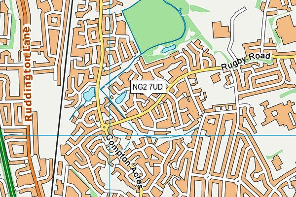 NG2 7UD map - OS VectorMap District (Ordnance Survey)