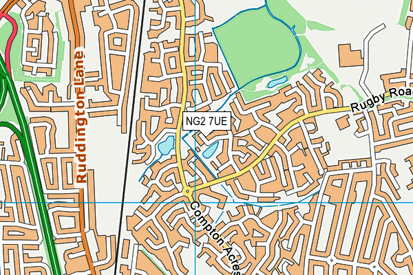 NG2 7UE map - OS VectorMap District (Ordnance Survey)