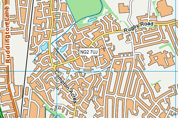 NG2 7UJ map - OS VectorMap District (Ordnance Survey)