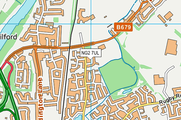 NG2 7UL map - OS VectorMap District (Ordnance Survey)