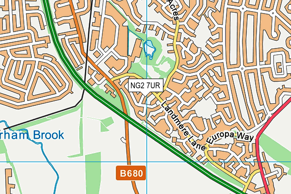 NG2 7UR map - OS VectorMap District (Ordnance Survey)