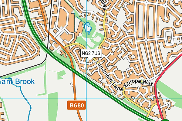 NG2 7US map - OS VectorMap District (Ordnance Survey)