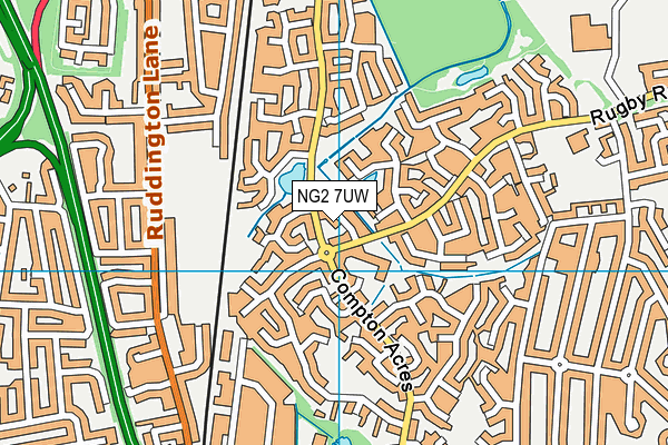 NG2 7UW map - OS VectorMap District (Ordnance Survey)