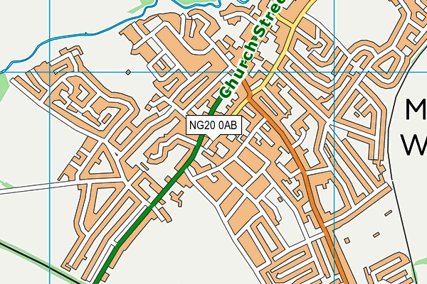 NG20 0AB map - OS VectorMap District (Ordnance Survey)