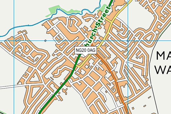NG20 0AG map - OS VectorMap District (Ordnance Survey)