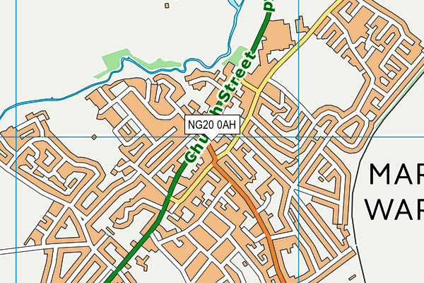 NG20 0AH map - OS VectorMap District (Ordnance Survey)