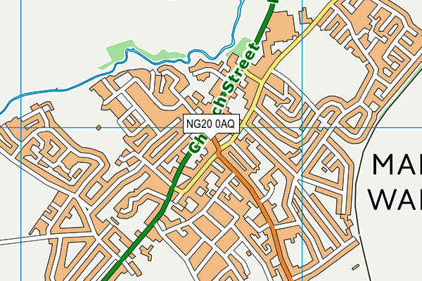 NG20 0AQ map - OS VectorMap District (Ordnance Survey)