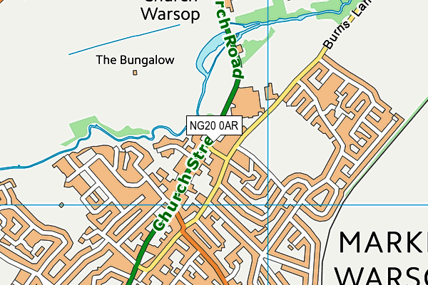 NG20 0AR map - OS VectorMap District (Ordnance Survey)