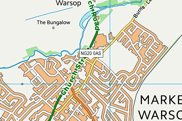 Hetts Lane Infant and Nursery School map (NG20 0AS) - OS VectorMap District (Ordnance Survey)