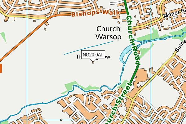 NG20 0AT map - OS VectorMap District (Ordnance Survey)