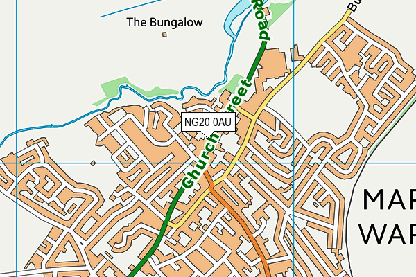 NG20 0AU map - OS VectorMap District (Ordnance Survey)